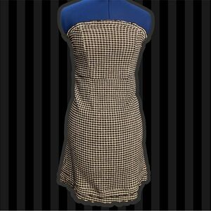 Topshop Black and White Strapless Cocktail Dress